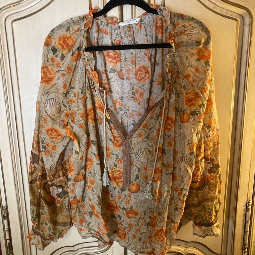 Spell and the gypsy 100% cotton top shells and mermaids xxl